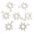 Eight Point Crystal Star Charms in Gold and Silver Tone Finishes view 6
