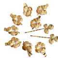 Brushed Metal Flower Pearl Hair Clip Pin Sets 2 Styles view 5