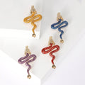 Coiling Chinese Dragon Brooch in Four Enamel Colors view 1