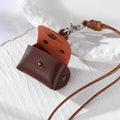 Mini Leather Snap Pouch Necklace Braided Cord 3 Colors view 2
