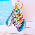 Crushed Shell Conch Keychains in Sky Blue Pink and Assorted Colors view 6