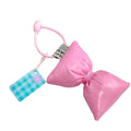 Padded Bow Charm Keychain with Silicone Beaded Loop view 5