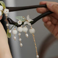 Seven Mixed Hair Sticks With Flowers Butterfly Feather And Bird Motifs view 4