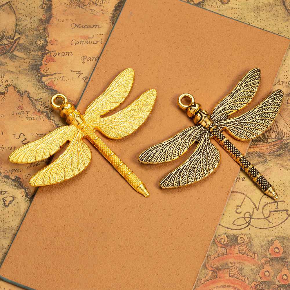 Large Dragonfly Alloy Pendant Charm 71x63mm