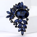 Faceted Crystal Leaf Cluster Brooch in Six Colorways view 2