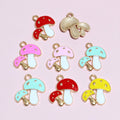 Colorful Domed Mushroom Enamel Charms in Six Colors view 1
