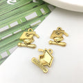 Alloy Gold-Tone Graduation Cap and Graduation Theme Metal Charms with 7 Listed Options view 8