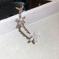 Silver Crystal Star Ear Cuffs in Four Celestial Designs view 8