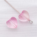 Transparent 8mm Glass Heart Beads in Ten Individual Colors view 9