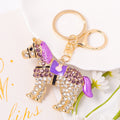 Rhinestone Horse Keychain Gold Clasp Five Color Options view 9