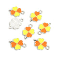 Colorful Enamel Four Leaf Clover Charm Collection for Jewelry Making view 10