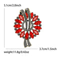 Antique Gold Marquise Crystal Bow Brooch Four Colors view 9
