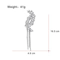 Flower Tassel Crystal Two Designs Metal Brooch Pin view 2