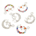 Rhinestone Moon and Star Pendant Charms in Four Styles view 3
