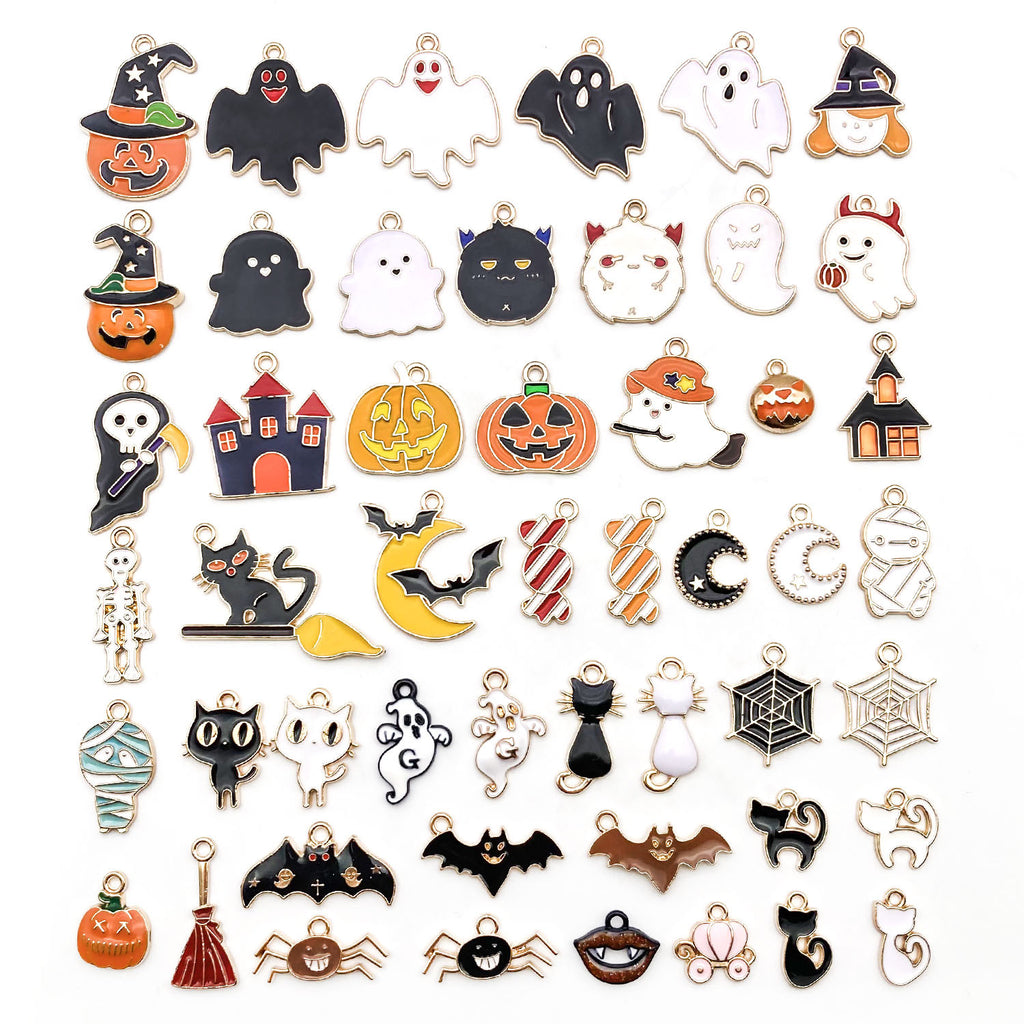 Zinc Alloy Halloween Pumpkin Bat Magic Hat Charm Pendant for DIY Bracelet Necklace Making
