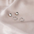 Gold Ball Huggie Hoop Earrings Small Sphere Clip Style view 4
