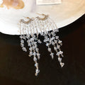 Crystal Fringe Drop Earrings In Gold And Silver Fashion Jewelry view 7