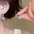 Blue Square Crystal Earrings in Three Designs With Decorative Details view 4