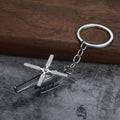Metal Helicopter Keychain, Split Ring, Five Finish Options view 8