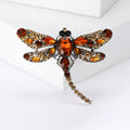 Sparkling Crystal Dragonfly Brooch in Eight Color Options view 11