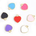 Enamel-Look Gold Silver Heart Alloy Charms in 14 Styles view 3