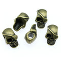 Skull Large Hole Bead in Antique Bronze Jewelry Making Component view 5