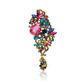 Large Cascading Crystal Drop Glass Rhinestone Brooch view 5