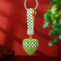 Pearl Band Crystal Heart Keychains in Eleven Colors plus Assorted view 2