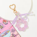 Iridescent Bead Ring Keychain Heart Clasp Flower Five Colors view 9