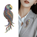Multicolor Long Tail Parrot Brooch in Small or Large Size view 3