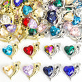 Polished Gold Silver Heart Glass And Alloy Charms in 20 Styles view 4