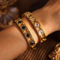 Gold Hinge Bangle Square Glass Zircon Star Frame Four Colors view 4