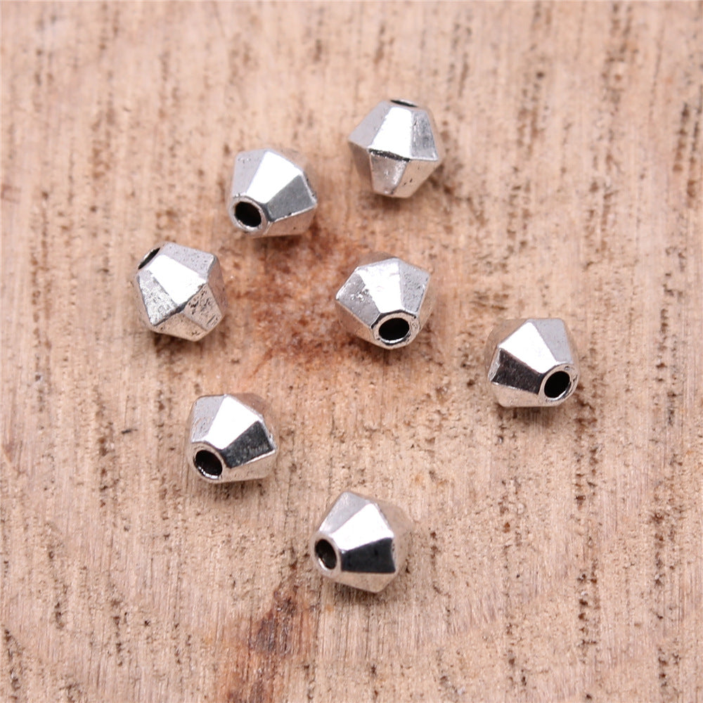 4x4x4mm 0.2g Multicolor Zinc Alloy Round Small Hole Loose Metal Beads for Bracelet Necklace DIY Making