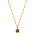Double Layer Tiger Eye Oval Pendant Natural Stone Bead Necklace view 8