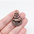 Raven Moon and Pentagram Metal Pendants in Ten Variations view 6