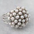 Pearl-Like Floral Cluster Statement Ring In Four Colorways view 6
