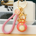 Enamel Classic Fortune Pouch Keychains in Five Colors with Wrist Loops view 12