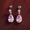 Pear-Shaped Two-Stone Drop Earrings In Four Bright Colors view 4