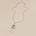 Silver Articulated Skeleton Pendant Necklace Mesh Skirt Style view 2