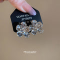 Layered Flower Stud Earrings In Two Metal Tones Jewelry Design view 4