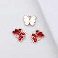 Gold Tone Enamel Butterfly Charms in Seven Bright Colors view 4