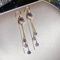 Gold Tone Floral Threader and Hook Earrings in Three Styles view 6