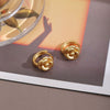 Gold Camellia Hoops