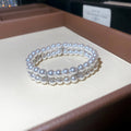 White Faux Pearl Multi-Strand Bracelets Gold Silver Accents view 9