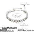 Double Row Pearl Necklace and Bracelet Collection Set view 9