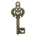 Antique Bronze Tone Key Charms in Assorted Ornate Designs view 7