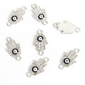 Rhinestone Hamsa Hand Evil Eye Connectors in 12 Styles view 8