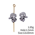 Antique Silver Mermaid Shaped Small Hole Bead for Jewelry Making view 3