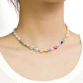 Colorful Bead Pearl Look Short Necklaces in Six Distinct Styles view 3