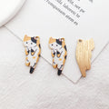 Enamel Zinc Alloy Cat Charm Pendant 12x25mm for DIY Earrings Hair Accessories